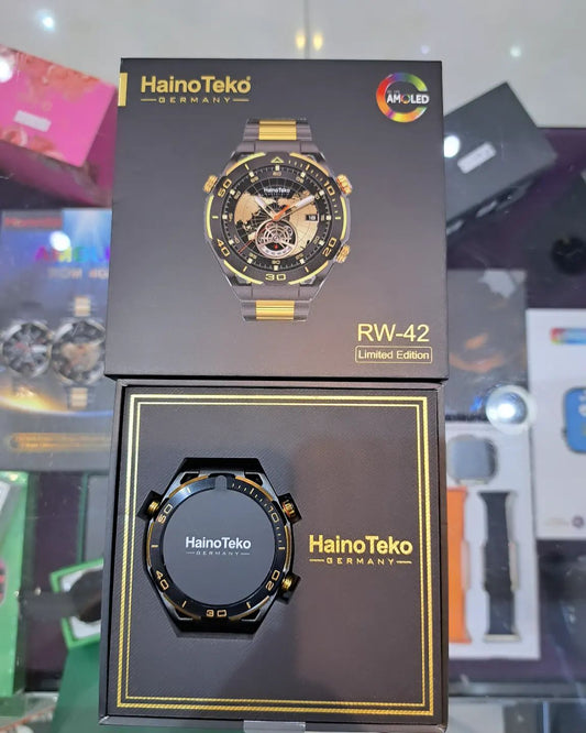 Haino Teko RW-42 | Round Shape | Large Screen AMOLED Display | Smart Watch With 2 Pair Straps