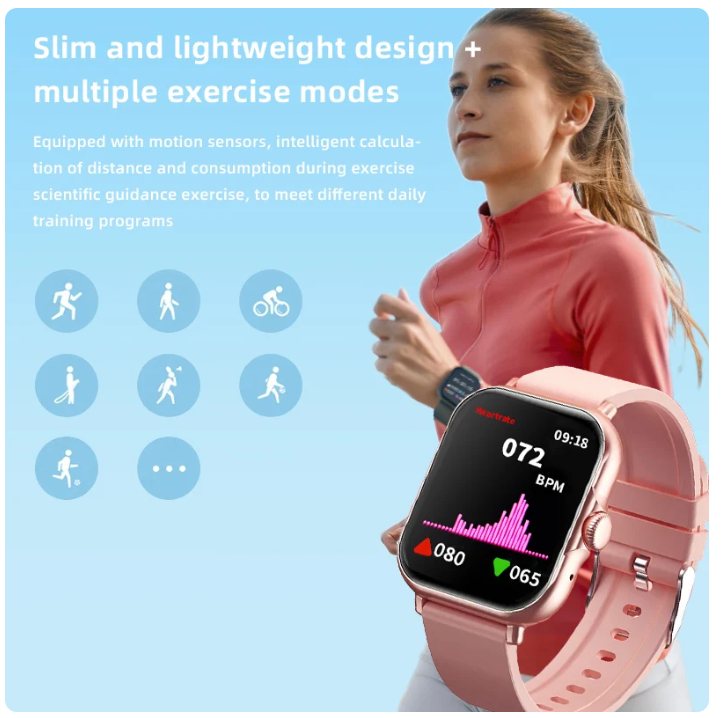 5-in-1 A58 Plus Smart Watches for Women |  | Bluetooth Call | Sports Fitness | Android & IOS Compatible